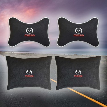 Подарочный комплект подушек Mazda (из чёрного велюра) Подарочный комплект подушек Mazda (из чёрного велюра)