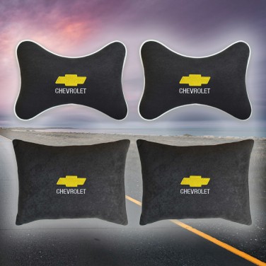 Подарочный комплект подушек Chevrolet (из чёрного велюра)
