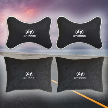 Подарочный комплект подушек Hyundai (из чёрного велюра)