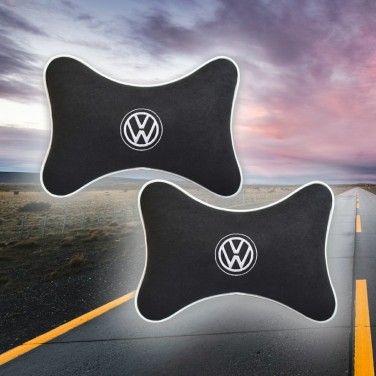Малый комплект подушек на подголовник Volkswagen (из чёрного велюра) Малый комплект подушек на подголовник Volkswagen (из чёрного велюра)
