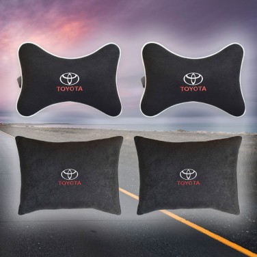 Подарочный комплект подушек Toyota (из чёрного велюра) Подарочный комплект подушек Toyota (из чёрного велюра)