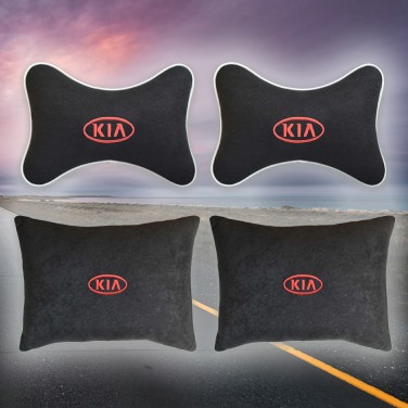 Подарочный комплект подушек Kia (из чёрного велюра)