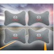Комплект подушек на подголовник Mazda (из серого велюра)