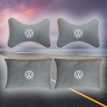 Подарочный комплект подушек Volkswagen (из серого велюра)