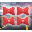 Комплект подушек на подголовник Mazda (из красного велюра)
