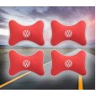 Комплект подушек на подголовник Volkswagen (из красного велюра)