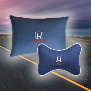 Малый подарочный комплект подушек Honda (из синего велюра)