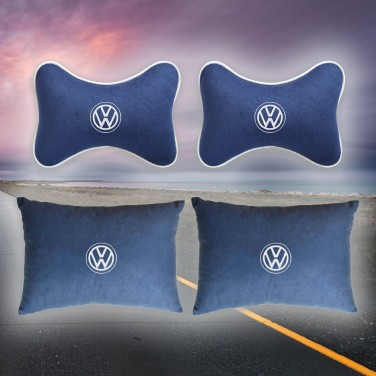 Подарочный комплект подушек Volkswagen (из синего велюра)