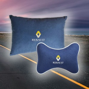 Малый подарочный комплект подушек Renault (из синего велюра)