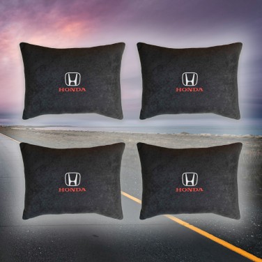 Комплект подушек в салон авто Honda (из чёрного велюра)