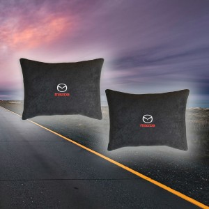 Малый комплект подушек в салон авто Mazda (из черного велюра)