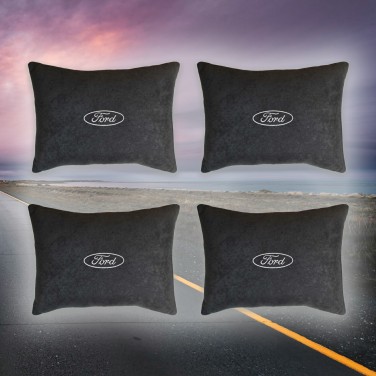 Комплект подушек в салон авто Ford (из чёрного велюра)