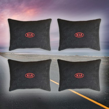 Комплект подушек в салон авто KIA (из чёрного велюра)