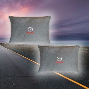 Малый комплект подушек в салон авто Mazda (из серого велюра)