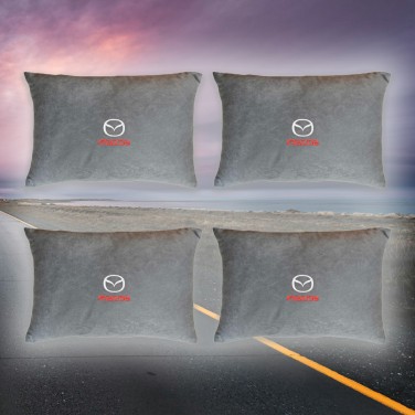 Комплект подушек в салон авто Mazda (из серого велюра)