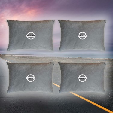 Комплект подушек в салон авто Nissan (из серого велюра)