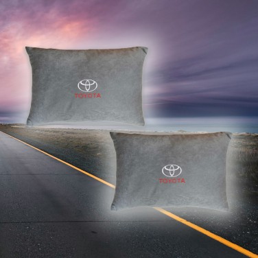Малый комплект подушек в салон авто Toyota (из серого велюра)