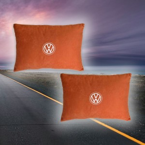 Малый комплект подушек в салон авто Volkswagen (из красного велюра)