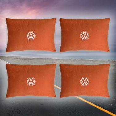 Комплект подушек в салон авто Volkswagen (из красного велюра)