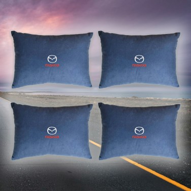 Комплект подушек в салон авто Mazda (из синего велюра)