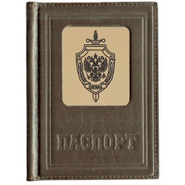 Обложка для паспорта Герб ФСБ (кожа)
