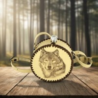 Фляжка походная Отважный волк