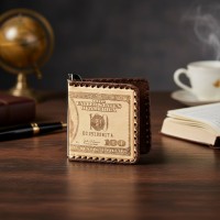 Зажим для денег 100 долларов (кожа)