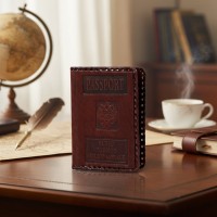 Обложка для паспорта Руссо туристо (кожа)