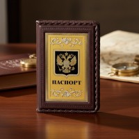 Обложка для паспорта Златоглавая (кожа)