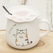 Кружка с крышкой Приветливый котик