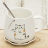 Кружка с крышкой Приветливый котик - Фото № 3