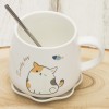 Кружка с крышкой Кот - добряк - Фото № 3