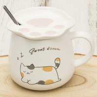 Кружка с крышкой Кот - лежебока