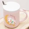 Кружка с крышкой Единорог на месяце - Фото № 3