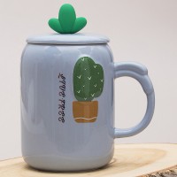 Кружка с крышкой Кактус - колючка