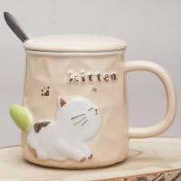 Кружка с крышкой Котик игрун