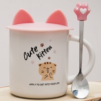 Кружка с крышкой Хороший котик