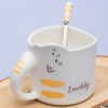 Кружка с ложечкой Кот - везунчик - Фото № 4