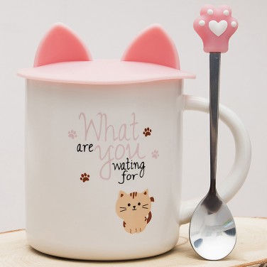 Кружка с крышкой Милые ушки Кружка с крышкой Милые ушки