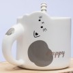 Кружка с ложечкой Кот - счастливчик