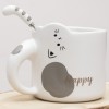 Кружка с ложечкой Кот - счастливчик - Фото № 2