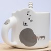 Кружка с ложечкой Кот - счастливчик - Фото № 3