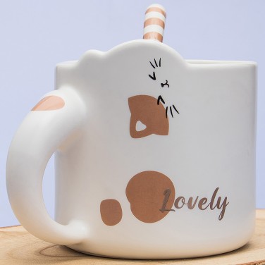 Кружка с ложечкой Котик - очарование