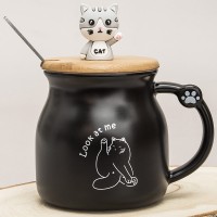 Кружка с крышкой Котик на крыше