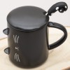 Кружка с крышкой Черный кот - Фото № 3