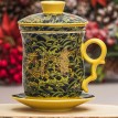 Кружка с ситечком Желтый дракон Кружка с ситечком Желтый дракон
