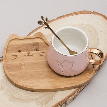 Чайная пара Розовый котенок