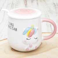 Кружка с крышкой Милашка единорог