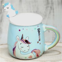 Кружка с крышкой Единорожек