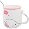 Кружка с крышкой Розовый слоненок - Фото № 4